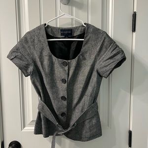 Banana Republic grey linen blazer